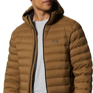 Mountain Hardwear Deloro Down Full-Zip Hooded Jacket - Corozo Nut - Men's Medium